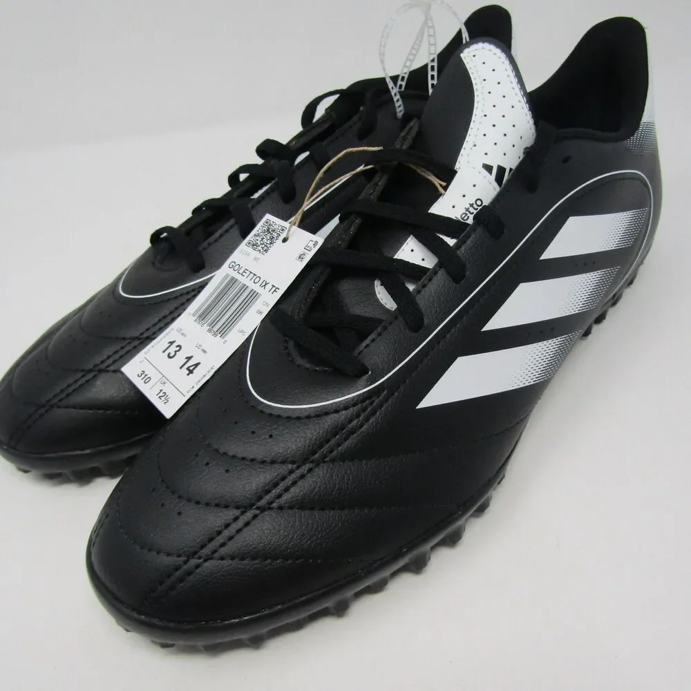 Adidas Goletto IX TF Turf Soccer Cleats Shoes Men's US 13 Black White New